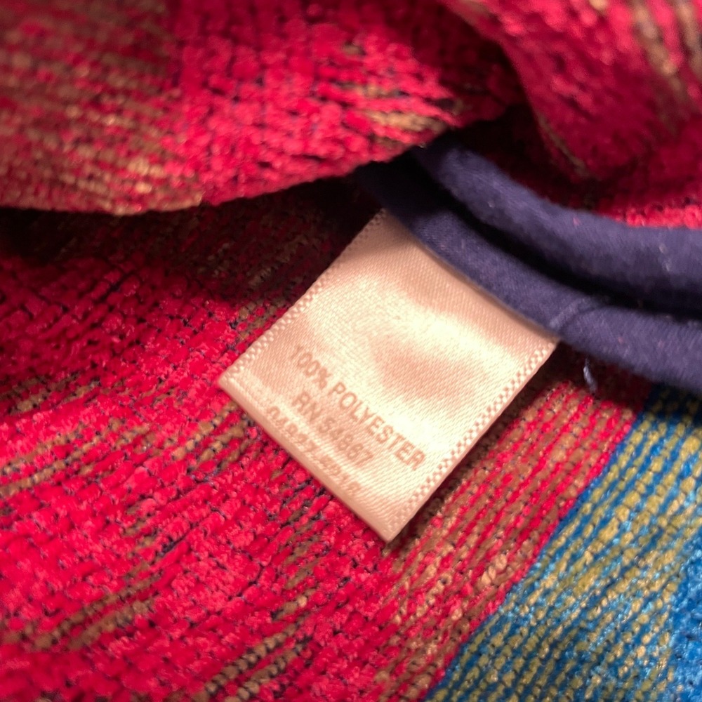 RETRO Art Teacher Boho Y2K Button Front Geometric Tapestry Vest Heavy Texture Sm - Picture 6 of 8